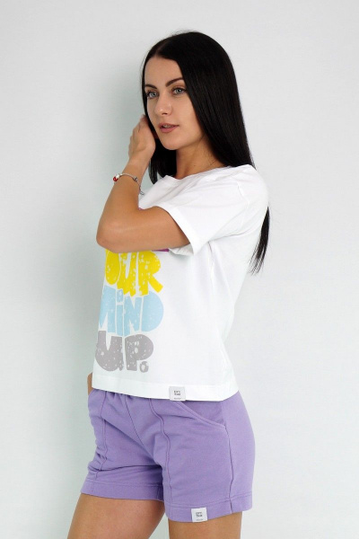 Футболка с рукавами и принтом из трикотажа для стиля и комфорта Kivviwear 4026.11 - фото 2