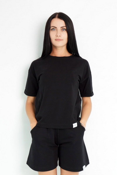 Футболка с рукавами и подворотом из трикотажа для ежедневно Kivviwear 4026.14 - фото 1