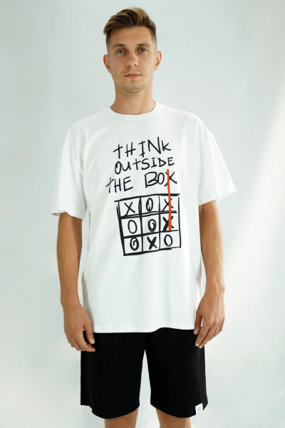 Футболка оверсайз с длинным рукавом и горловиной Kivviwear 1001.03 - фото 4