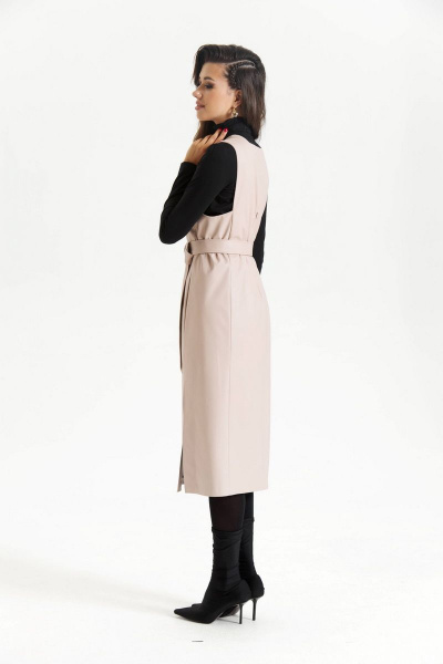 Сарафан SODA 620 бежевый - фото 4