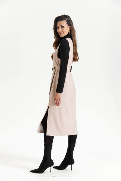 Сарафан SODA 620 бежевый - фото 3