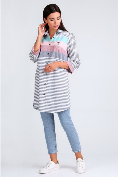 Рубашка Таир-Гранд 62403 джинс - фото 4