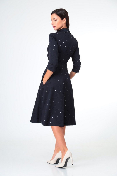 Платье Sisters Solonko Т-30 синий_горох - фото 12