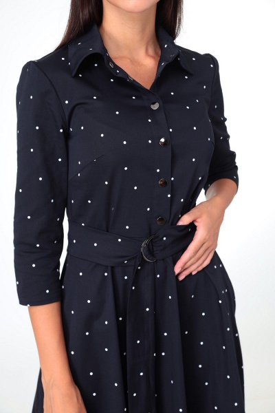 Платье Sisters Solonko Т-30 синий_горох - фото 11