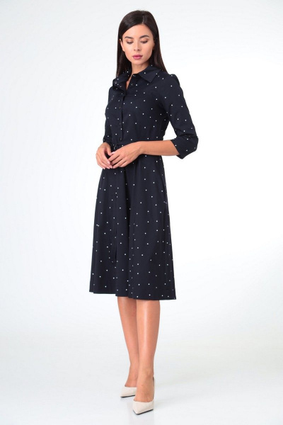 Платье Sisters Solonko Т-30 синий_горох - фото 2