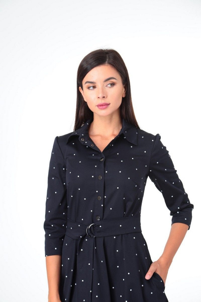 Платье Sisters Solonko Т-30 синий_горох - фото 7