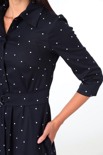 Платье Sisters Solonko Т-30 синий_горох - фото 6