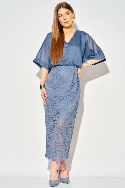 Платье Laikony L-764 синий - фото 1