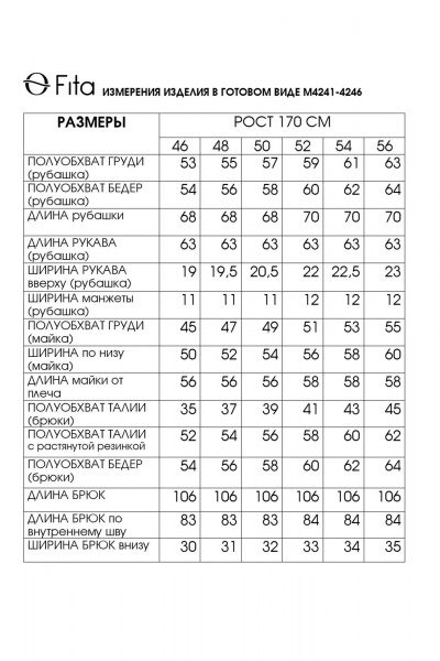 Брюки, джемпер, рубашка Fita 4245 мятное_суфле+молочный - фото 2
