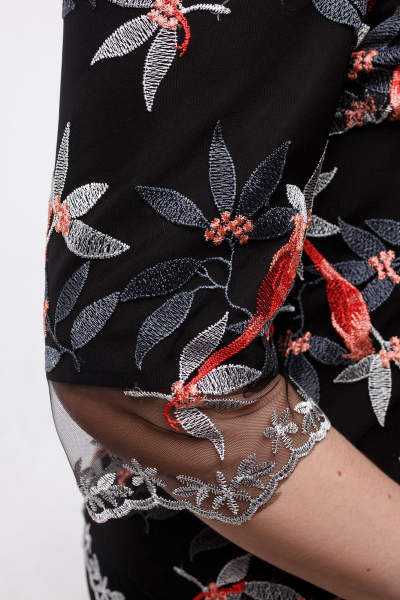 Блуза Legend Style ВР-004 черный-птички - фото 6