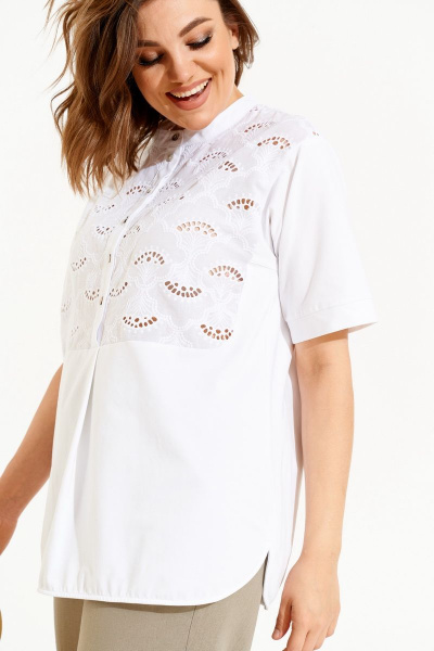 Блуза, брюки ELLETTO old 5146 белый-беж - фото 2