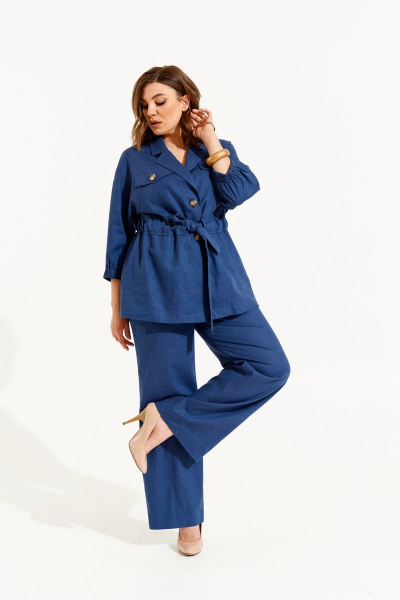 Брюки, жакет ELLETTO old 5142 синий - фото 5