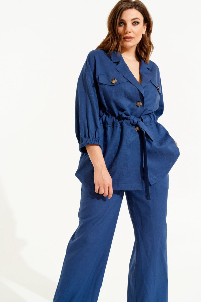 Брюки, жакет ELLETTO old 5142 синий - фото 3