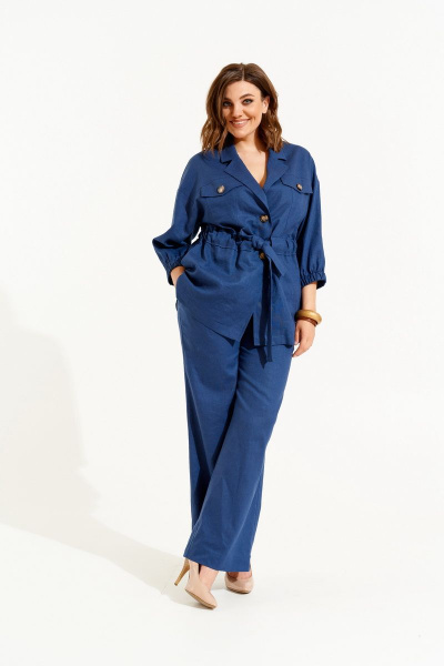 Брюки, жакет ELLETTO old 5142 синий - фото 1