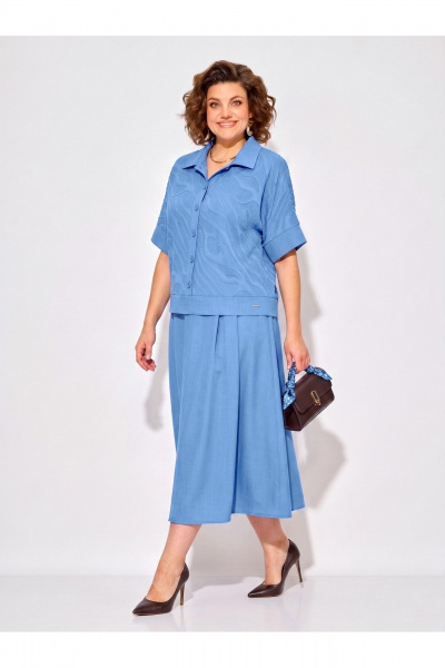 Блуза, юбка Liliana 1551 василек - фото 2