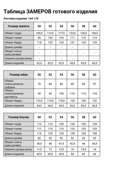 Блуза, жилет, юбка VI ORO VR-1276 горчица - фото 22