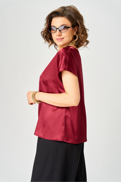 Блуза LARINI 8710 бордовый - фото 9