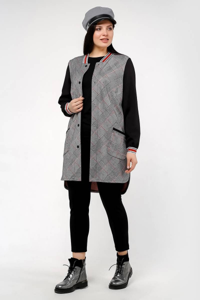 Кардиган La rouge 9020 клетка - фото 3