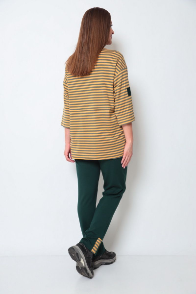 Брюки, джемпер Michel chic 1181 горчица-зеленый - фото 4