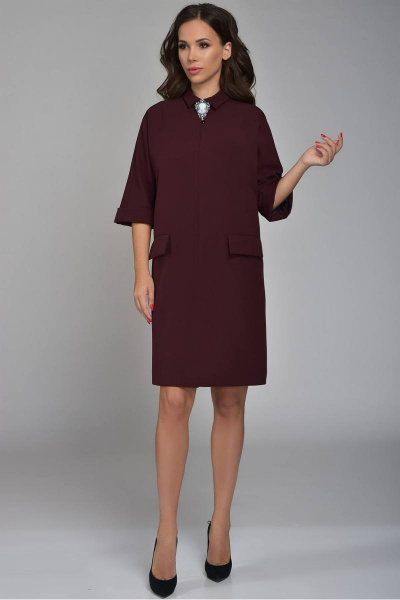Платье Teffi Style L-1373 бордо - фото 1