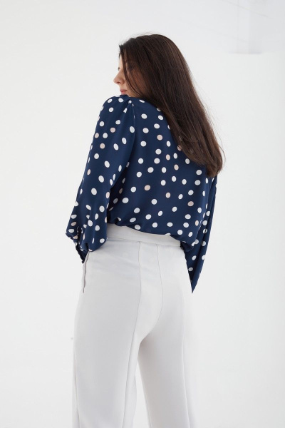 Блуза MALI 621-074 синий_горошек - фото 8