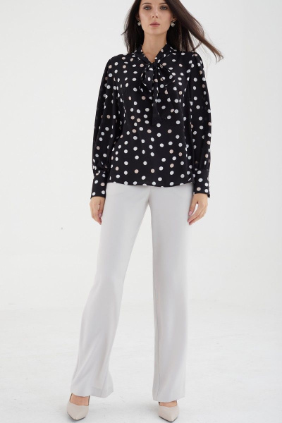 Блуза MALI 621-074 черный_горошек - фото 4