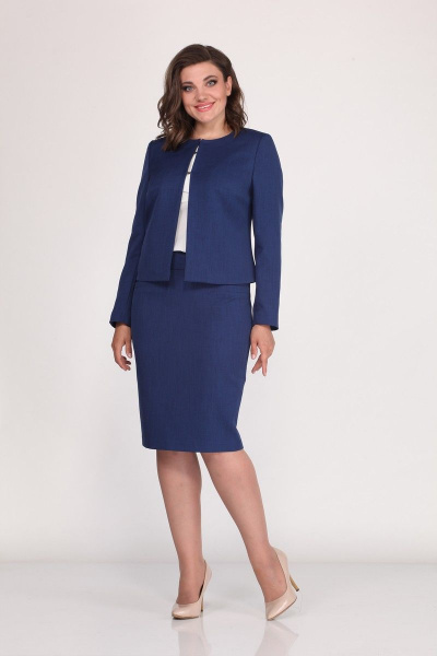 Блуза, жакет, юбка Bonna Image 536 синий - фото 2