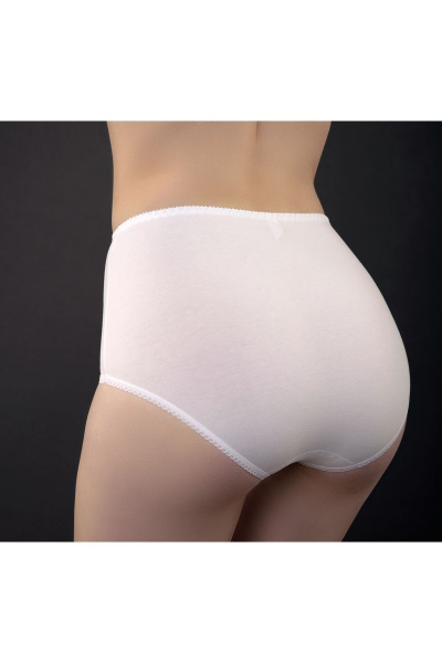 Трусы из эластичного трикотажа с кружева отделкой Verally 1093-2 белый - фото 2