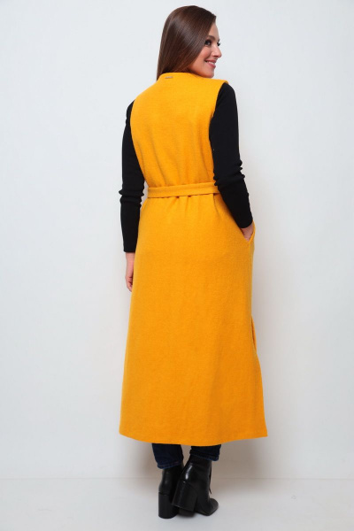 Жилет Michel chic 354 горчичный - фото 5