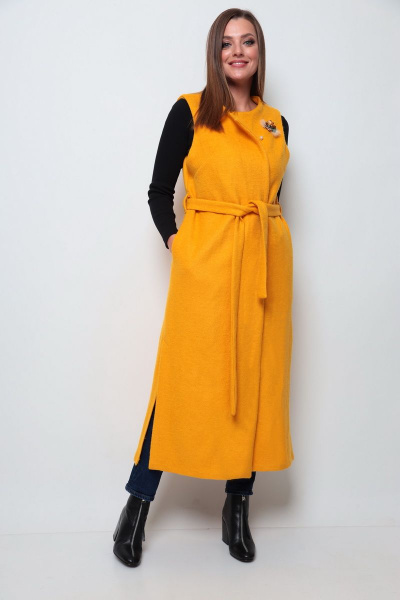 Жилет Michel chic 354 горчичный - фото 1