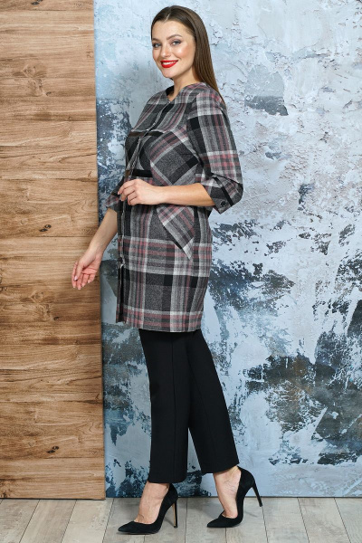 Брюки, жакет Белтрикотаж 5484 серый_розовый - фото 5