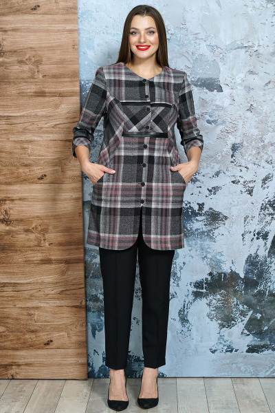 Брюки, жакет Белтрикотаж 5484 серый_розовый - фото 4