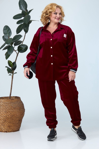 Блуза, брюки Anastasia 671 бордо - фото 4