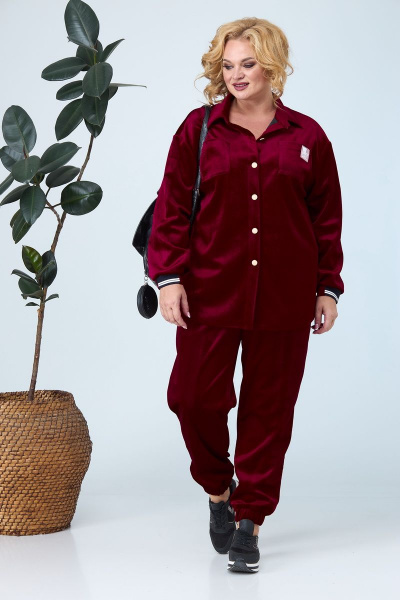 Блуза, брюки Anastasia 671 бордо - фото 3
