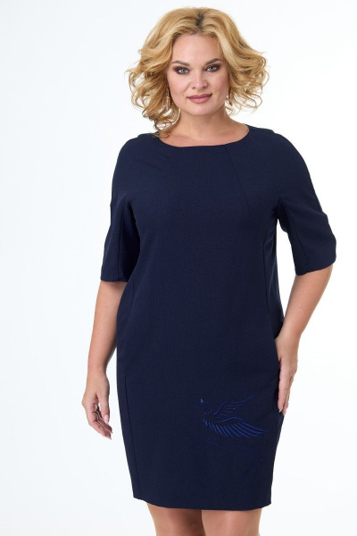 Платье Anelli 351 синий - фото 3