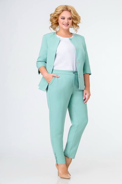Брюки, жакет Swallow 388 мята - фото 3