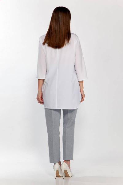 Демисезонный костюм блуза и брюки в мелкую клетку Belinga 2199 - фото 4