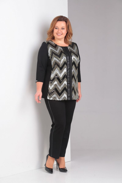 Блуза, брюки Диомант 1377 зиг-заг - фото 2