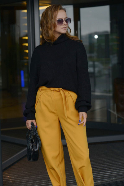 Прямые брюки с високосной посадкой и съемным поясом Anna Majewska 1466 - фото 4