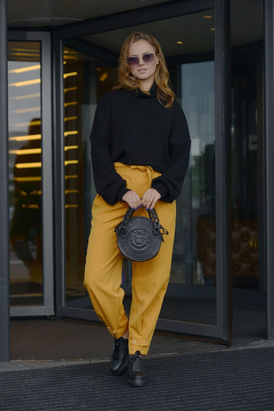 Прямые брюки с високосной посадкой и съемным поясом Anna Majewska 1466 - фото 3