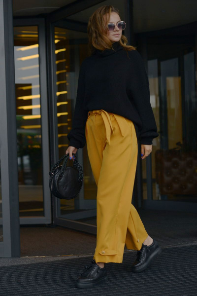 Прямые брюки с високосной посадкой и съемным поясом Anna Majewska 1466 - фото 2