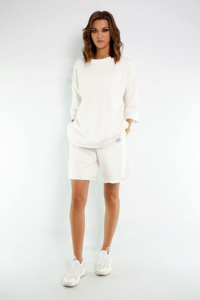 Свитшот, шорты Kivviwear 40194018 молочный - фото 1