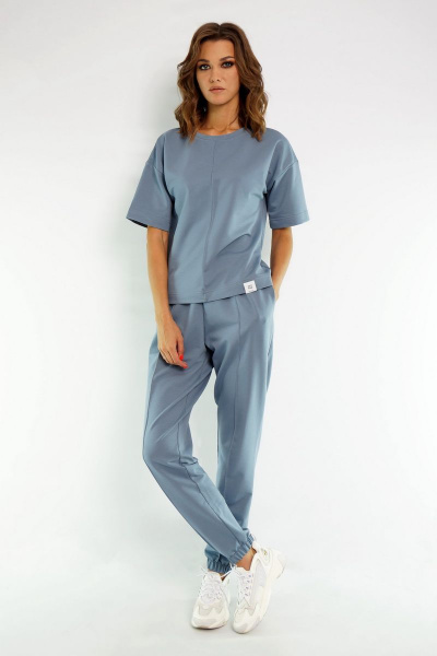 Джемпер Kivviwear 4036 дымчатый-голубой - фото 4