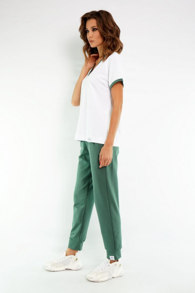 Круглогодичный трикотажный джемпер с V-образным вырезом Kivviwear 4038.01 - фото 5