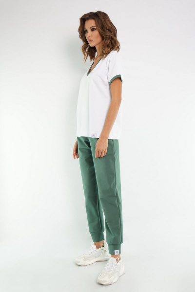 Круглогодичный трикотажный джемпер с V-образным вырезом Kivviwear 4038.01 - фото 3