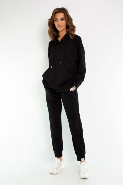 Круглогодичные спортивные брюки с карманами из трикотажа Kivviwear 4040 черный - фото 5