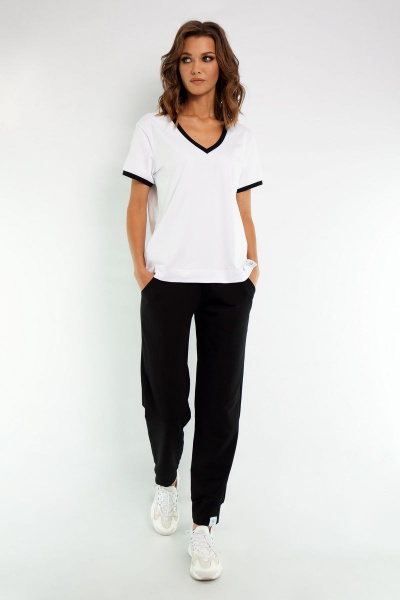 Круглогодичные спортивные брюки с карманами из трикотажа Kivviwear 4040 черный - фото 1