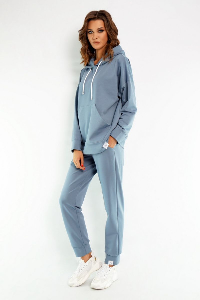 Брюки, худи Kivviwear 4015-4040 дымчатый-голубой - фото 12