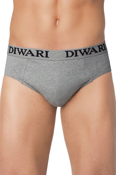 Серые мужские трикотажные трусы с эластичной тесьмой CONTE DIWARI_premium_slip_759 Grey-melange - фото 2