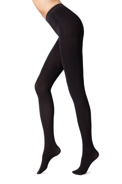 Зимние утягивающие матовые колготки из микрофибры CONTE Velour_ACTIVE_100_Nero - фото 1